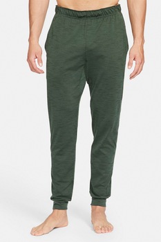Nike, Pantaloni cu snur interior, pentru yoga Dri-Fit, Verde forest Nike, Pantaloni cu snur interior, pentru yoga Dri-Fit, Verde forest