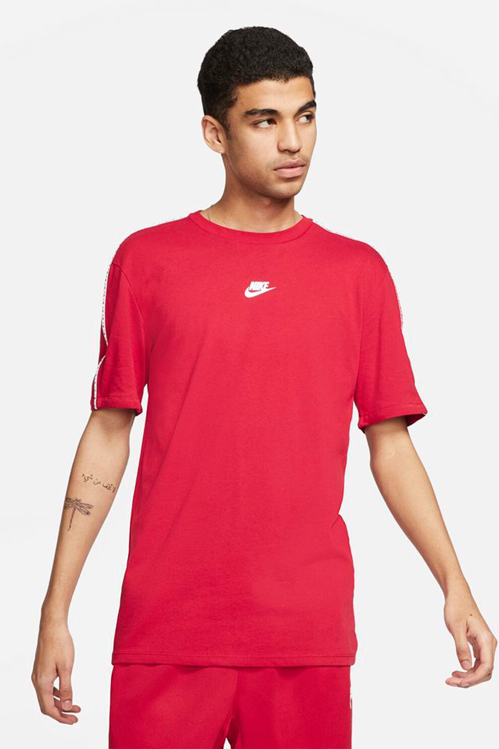 Nike, Tricou cu tehnologie Dri-Fit Repeat, Rosu