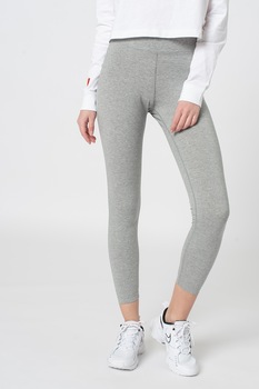Nike, Colanti crop, pentru fitness Essential, Gri melange Nike, Colanti crop, pentru fitness Essential, Gri melange