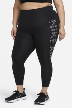 Nike, Colanti crop cu talie inalta pentru alergare Air Epic, Negru Nike, Colanti crop cu talie inalta pentru alergare Air Epic, Negru