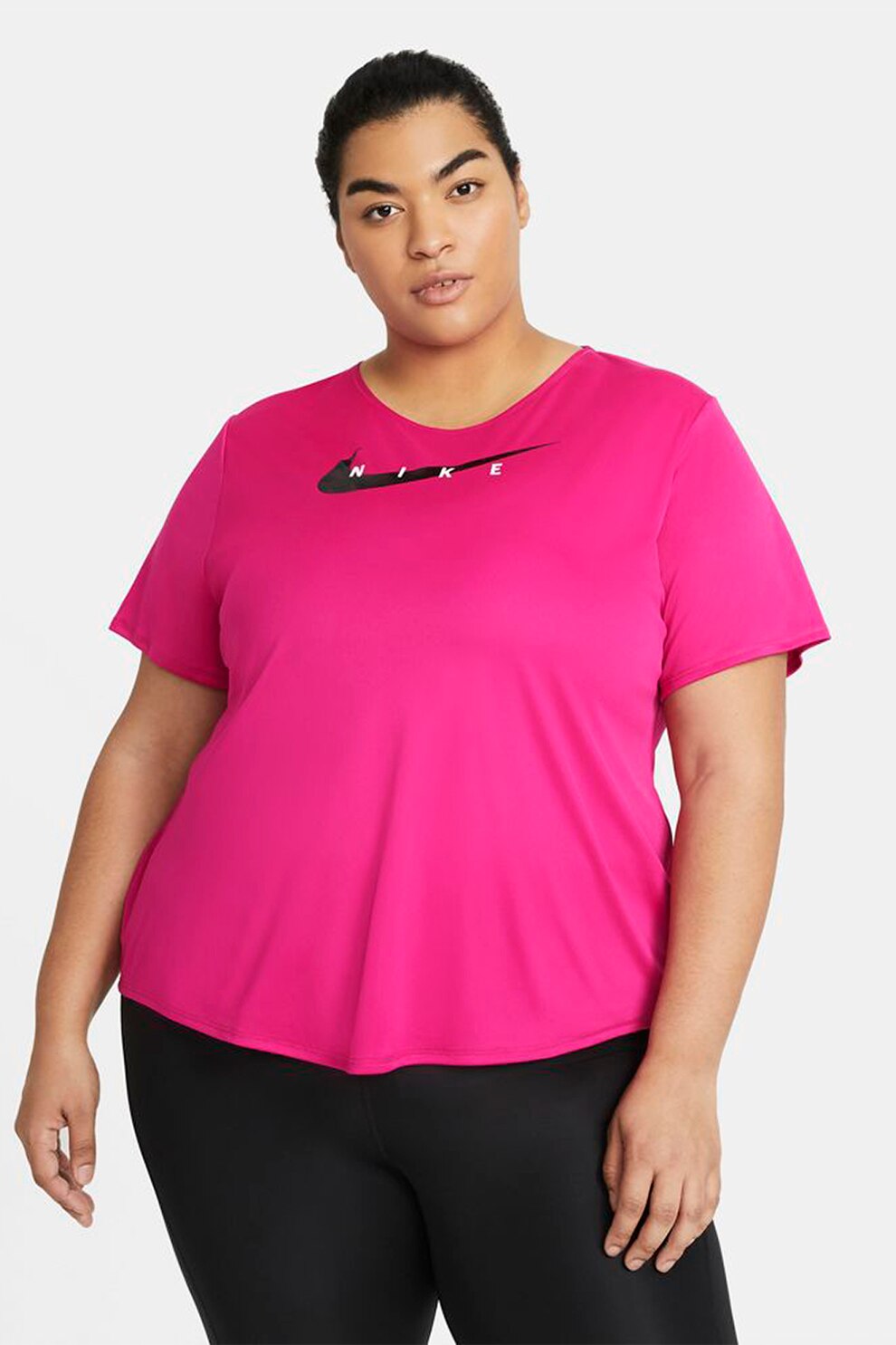 Nike, Tricou pentru alergare Swoosh Run, Fucsia