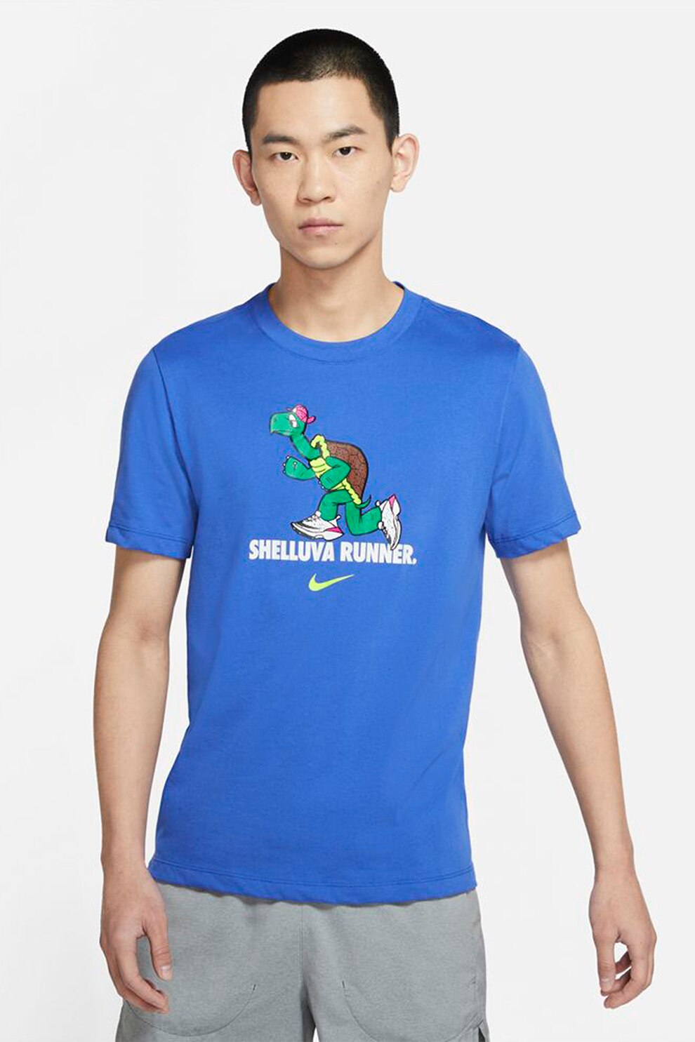 Nike, Tricou pentru alergare Tortoise, Albastru royal