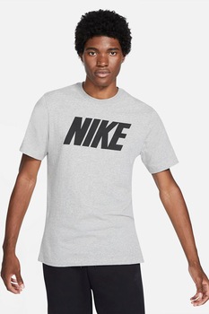 Nike,Tricou de bumbac Icon Block, Gri deschis