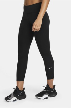 Nike, Colanti crop pentru fitness, Negru/Alb Nike, Colanti crop pentru fitness, Negru/Alb