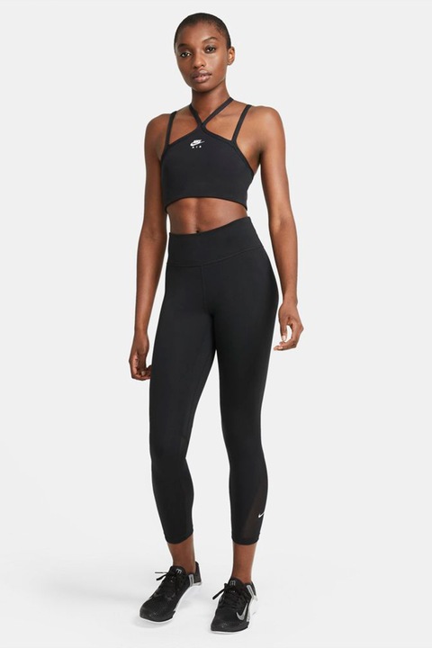 Nike, Скъсен фитнес клин One с Dri-Fit, Черен
