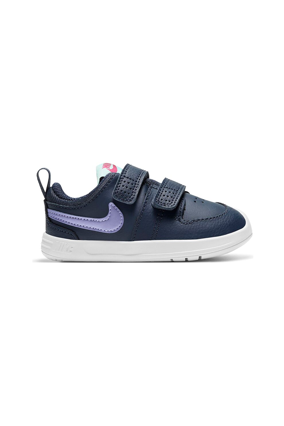 Nike, Pantofi sport cu garnituri din piele, unisex, Pico 5, Albastru inchis