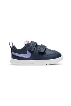 Nike, Pantofi sport cu garnituri din piele, unisex, Pico 5, Albastru inchis Nike, Pantofi sport cu garnituri din piele, unisex, Pico 5, Albastru inchis