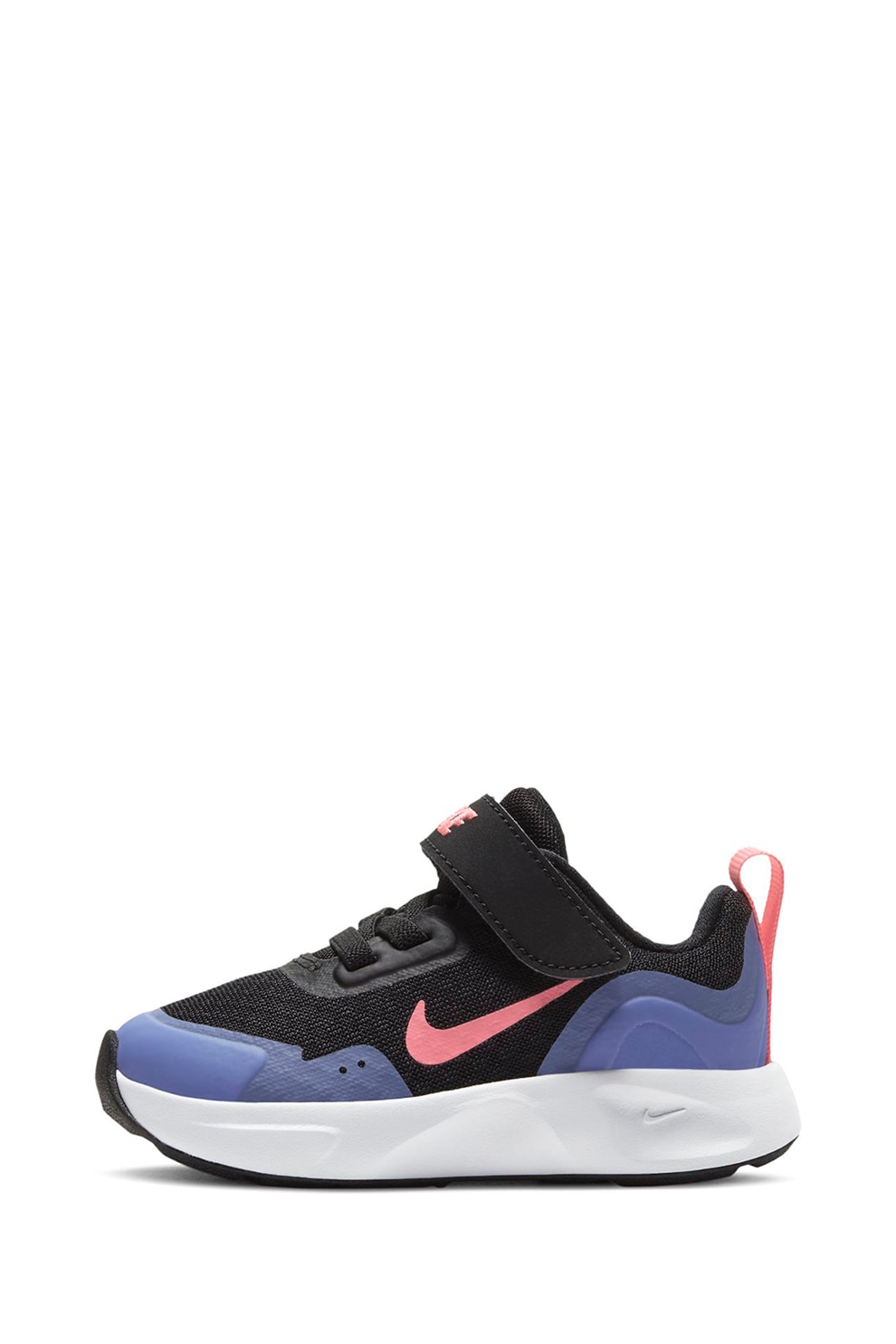 Nike, Pantofi sport cu insertii de plasa si banda velcro WearAllDay, Negru, 17 EU