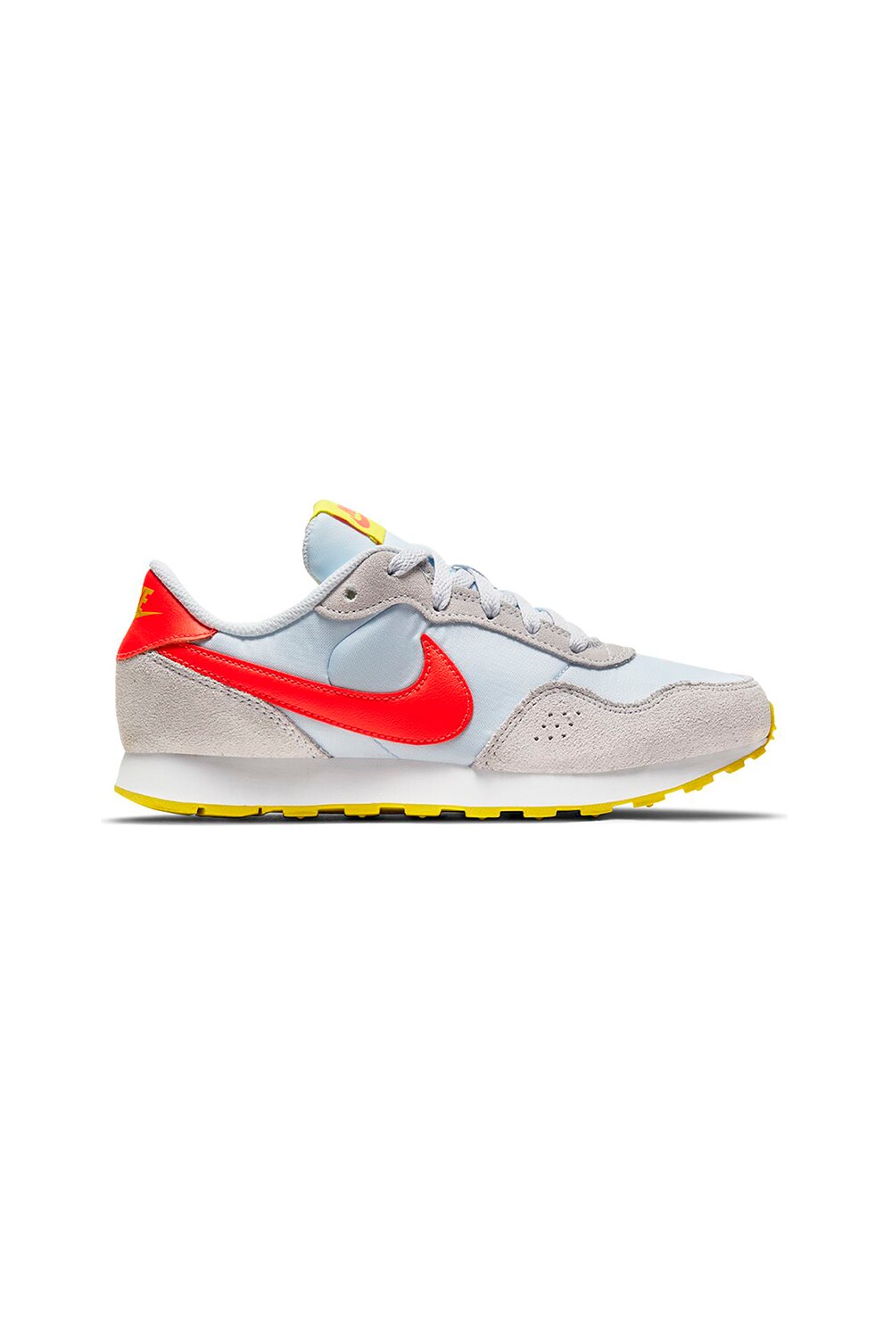 Nike, Pantofi sport cu insertii de piele intoarsa Valiant, Gri/Albastru pastel