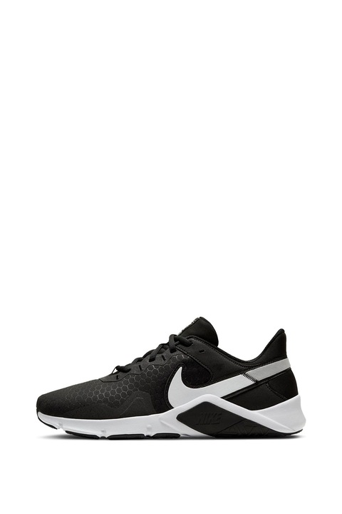 Nike, Pantofi cu detalii logo, pentru antrenament Legend Essential 2, Negru, Negru