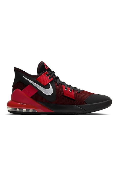 Nike, Баскетболни обувки Air Max Impact 2, Тъмночервен, черен, сребрист, 7.5