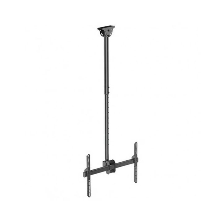 Стойка за телефон, Techly, За таван, Регулируема, 37-70", Черна