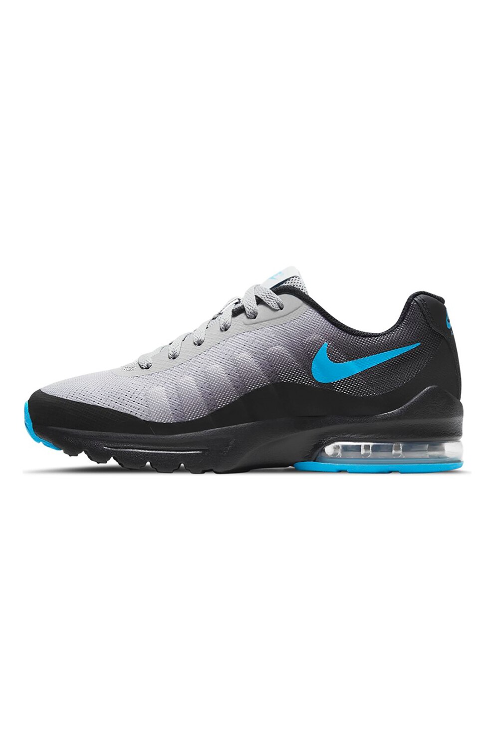 Nike, Pantofi sport Invigor Air Max, Gri/Negru/Albastru, 36 EU