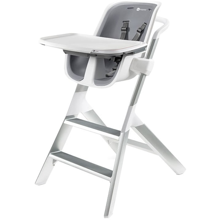 Бебешко столче за хранене 4Moms бяло столче за хранене с магнитен стартов комплект