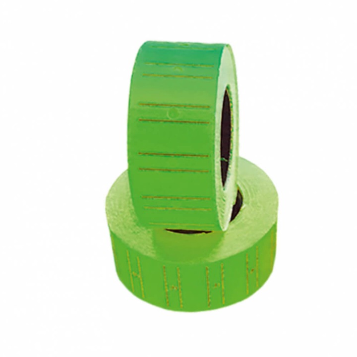 Set 12 Role de 600 Etichete Drepte Ecada, Verde