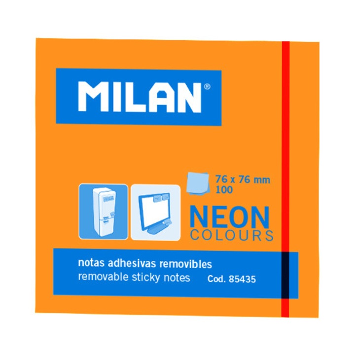 Öntapadó jegyzettömb 76x76 Neon narancs