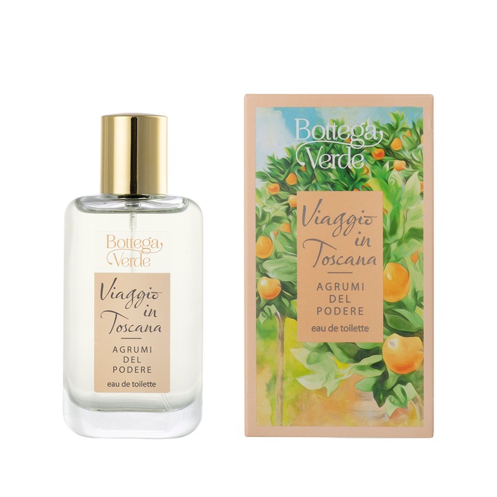 Eau de toilette citrusos jegyekkel - Viaggio in Toscana, 50 ml, Bottega Verde