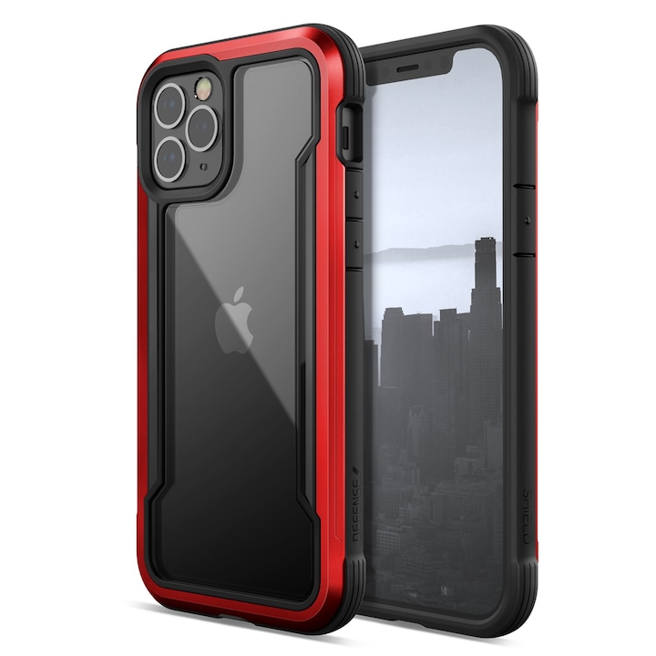 Удароустойчив калъф X-Doria Raptic Shield за iPhone 12/12 Pro, червен