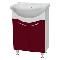 set baza mobilier baie coral 55 x 79 x 31cm cu lavoar ceramic bordoalb imagen 5_0_
0