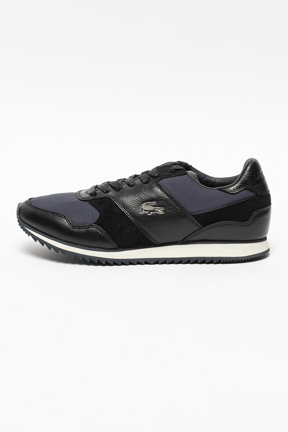 Lacoste, Pantofi sport cu insertii de piele si piele intoarsa