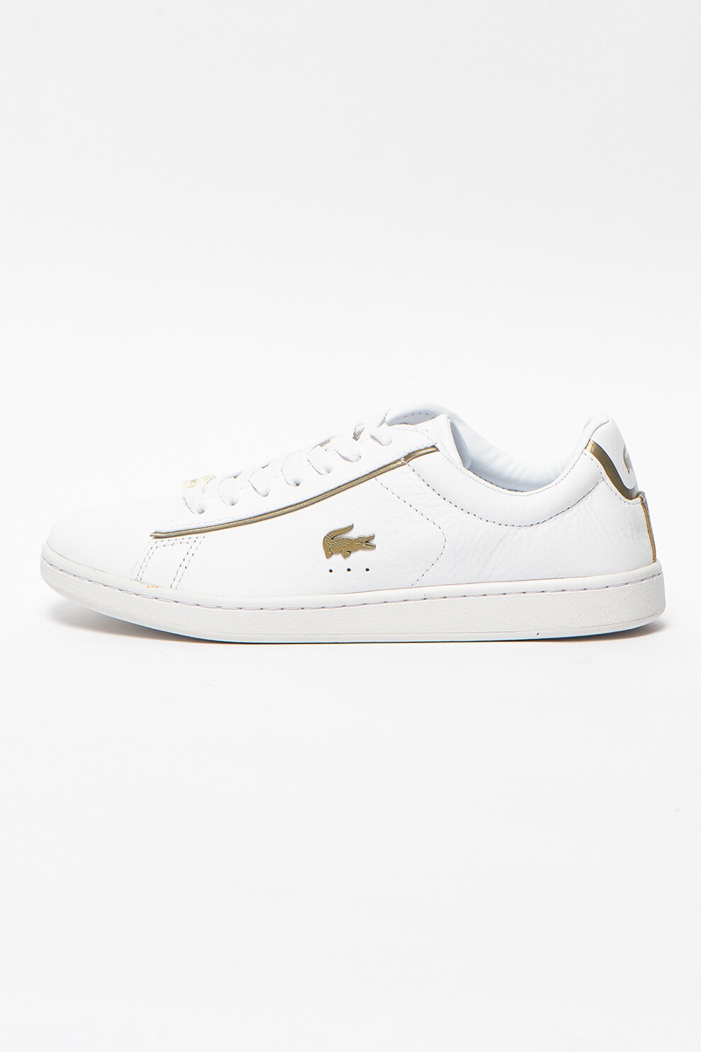 Lacoste, Pantofi sport de piele cu varf rotund Carnaby