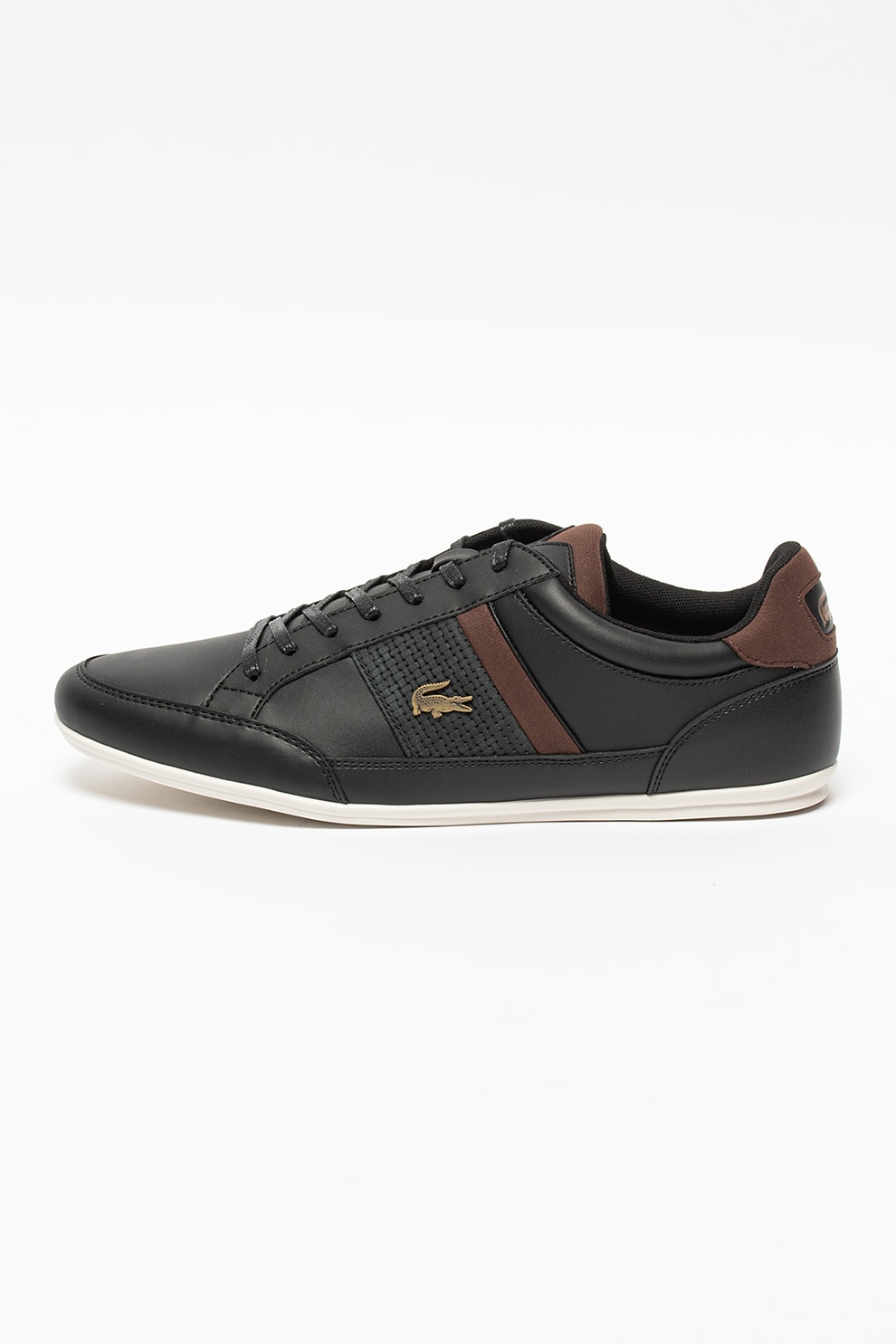 Lacoste, Pantofi sport de piele ecologica cu insertii de piele intoarsa Chaymon