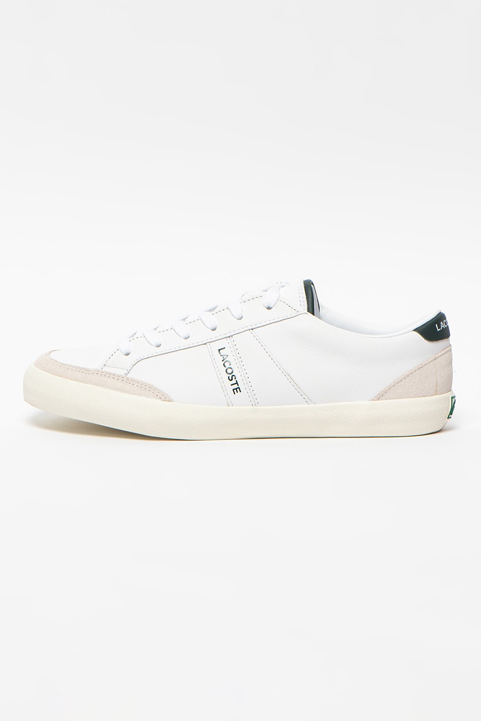 Lacoste, Pantofi sport de piele si piele intoarsa Coupole
