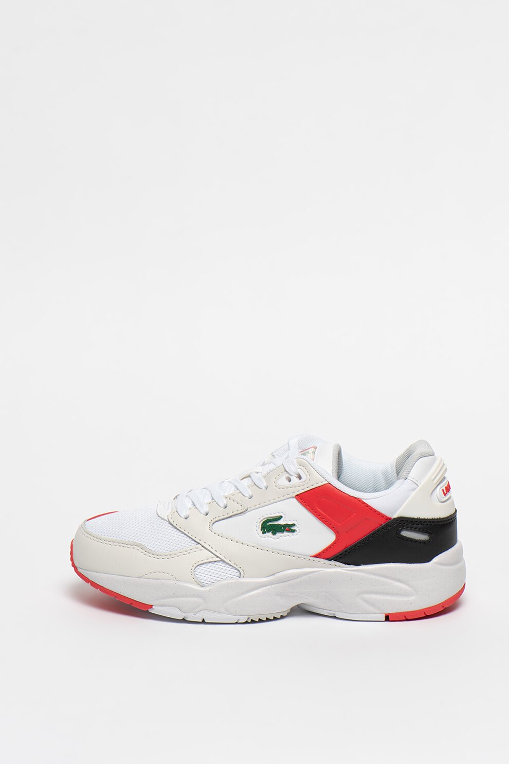 Lacoste, Pantofi sport de piele ecologica cu model colorblock Storm