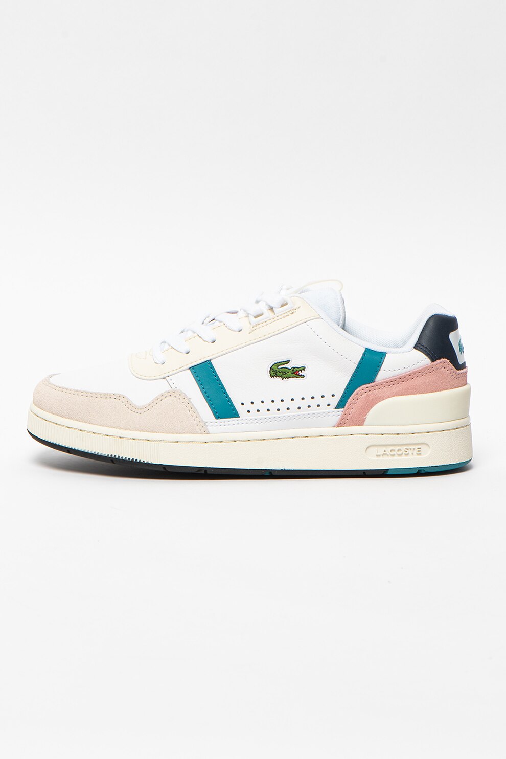 Lacoste, Pantofi sport cu insertii de piele intoarsa T-Clip