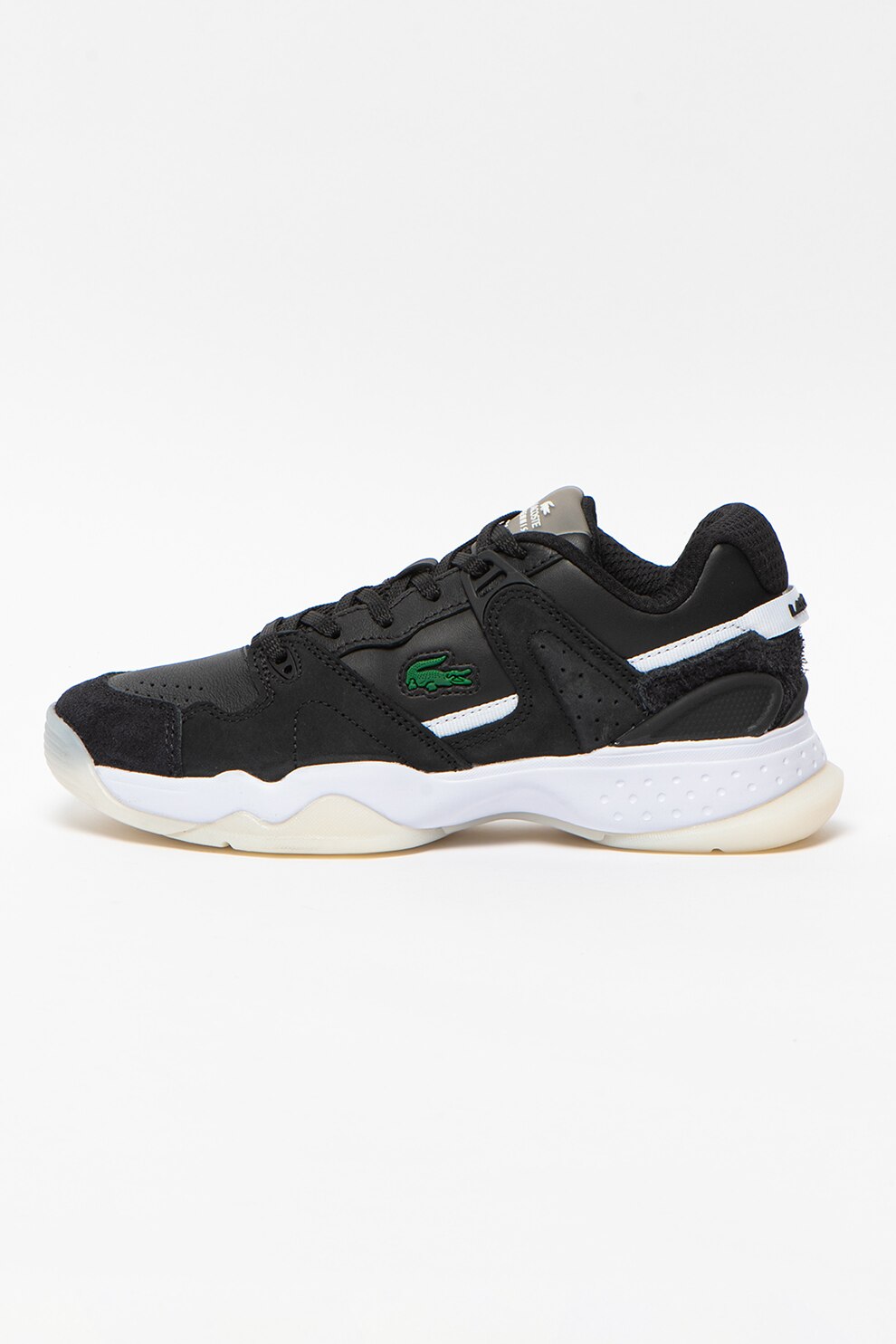 Lacoste, Pantofi sport cu insertii de piele nabuc si piele intoarsa T-Point