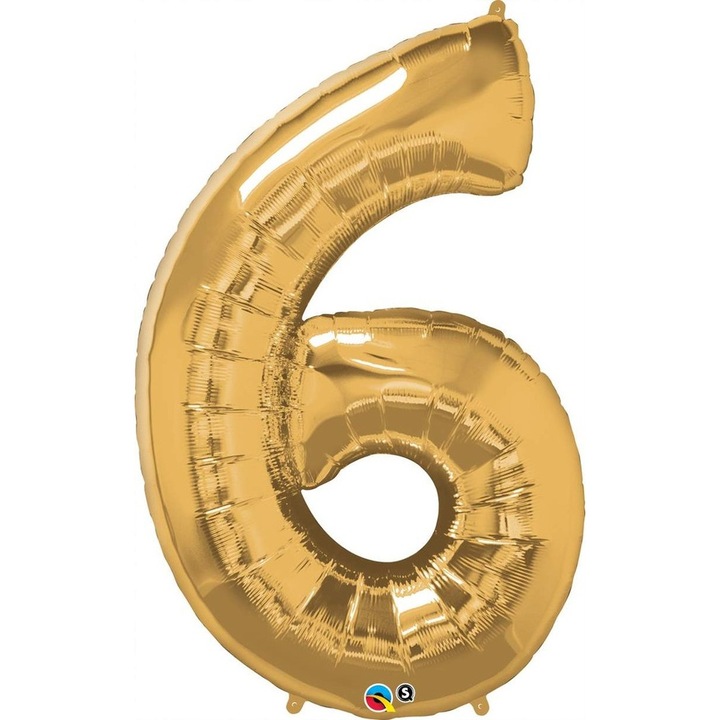 Балон Anagram цифра 6, Златист, Фолио, 58см/86см/30гр