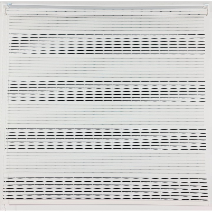 Rulou textil, zebra 687- 09 Alb / Negru L 160 cm H 170 cm