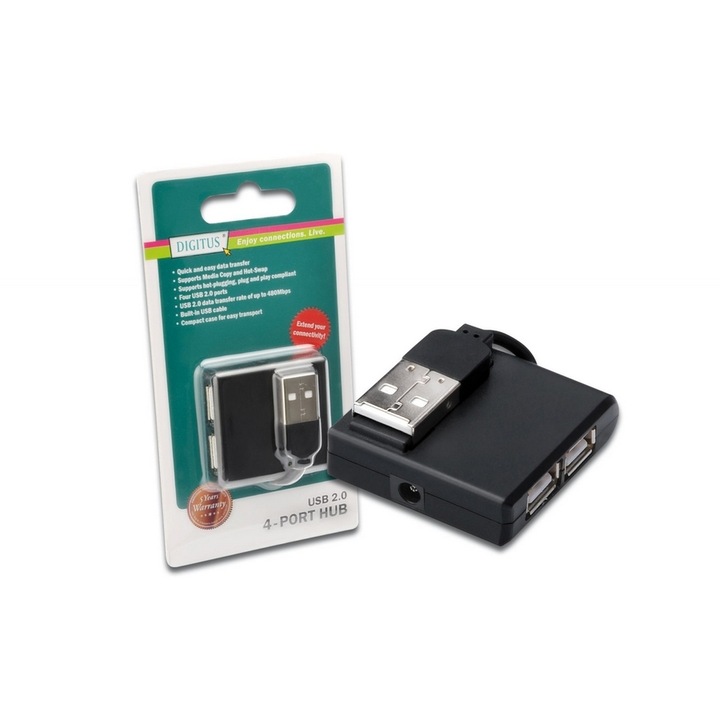 USB 2.0 хъб ASSMANN DA-70217, 4 порта