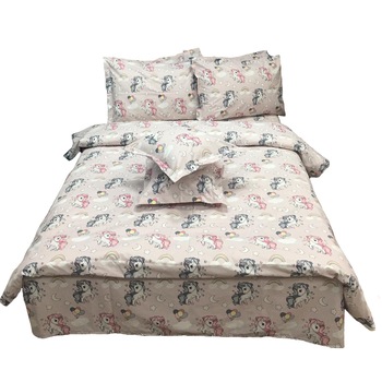 Set lenjerie cu elastic, pentru copii, 8 piese bumbac ranforce, pentru saltea de 1,80m, by Liz Line - L8RE32180 Set lenjerie cu elastic, pentru copii, 8 piese bumbac ranforce, pentru saltea de 1,80m, by Liz Line - L8RE32180