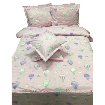 Set lenjerie cu elastic, 8 piese bumbac ranforce, pentru saltea de 1,40m, by Liz Line - L8RE36140 Set lenjerie cu elastic, 8 piese bumbac ranforce, pentru saltea de 1,40m, by Liz Line - L8RE36140