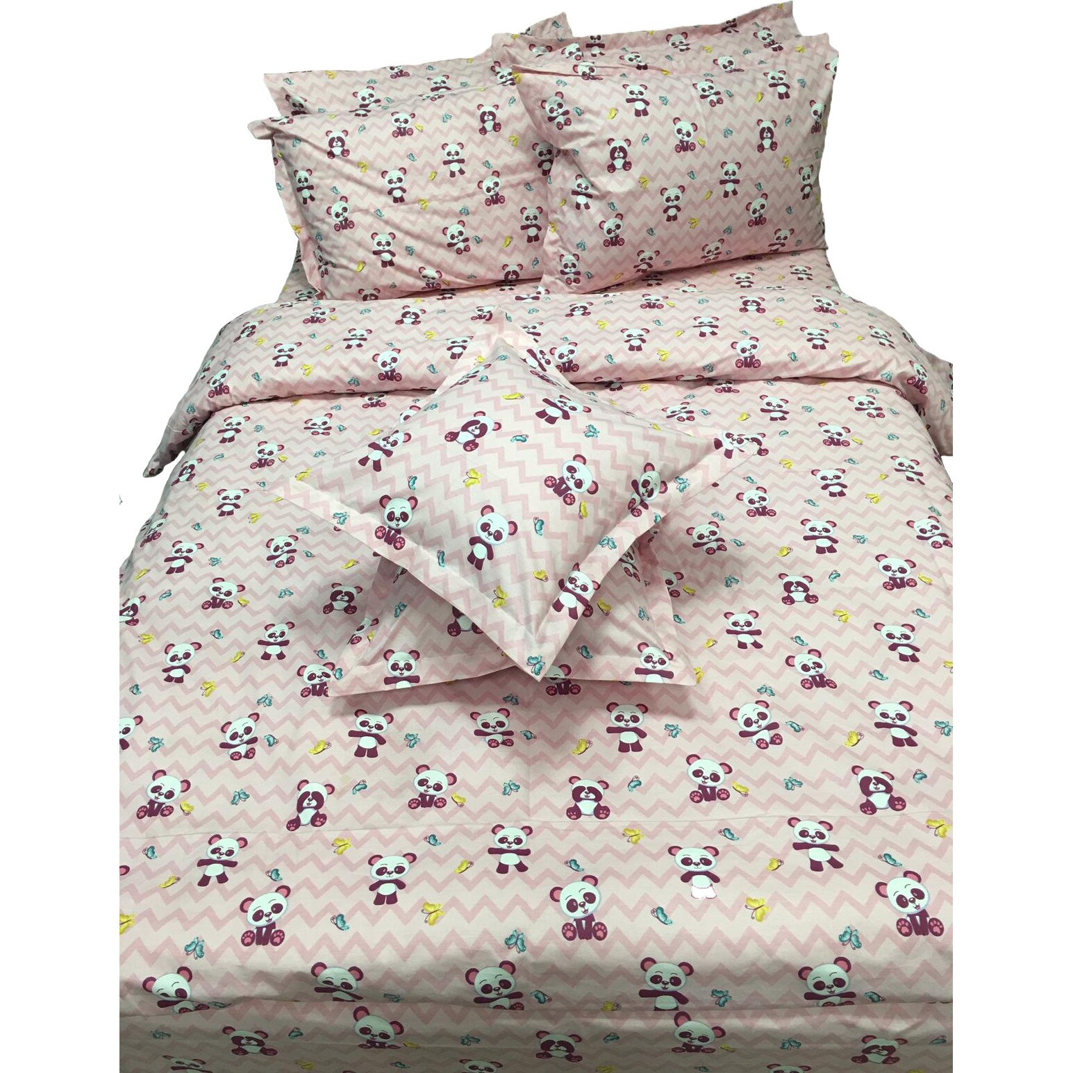 Set lenjerie cu elastic, pentru copii, 8 piese bumbac ranforce, pentru saltea de 1,80m, by Liz Line - L8RE37180