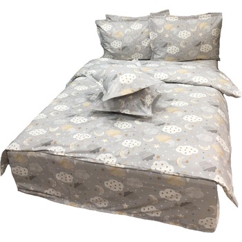 Set lenjerie cu elastic, 8 piese bumbac ranforce, pentru saltea de 1,40m, by Liz Line - L8RE31140 Set lenjerie cu elastic, 8 piese bumbac ranforce, pentru saltea de 1,40m, by Liz Line - L8RE31140