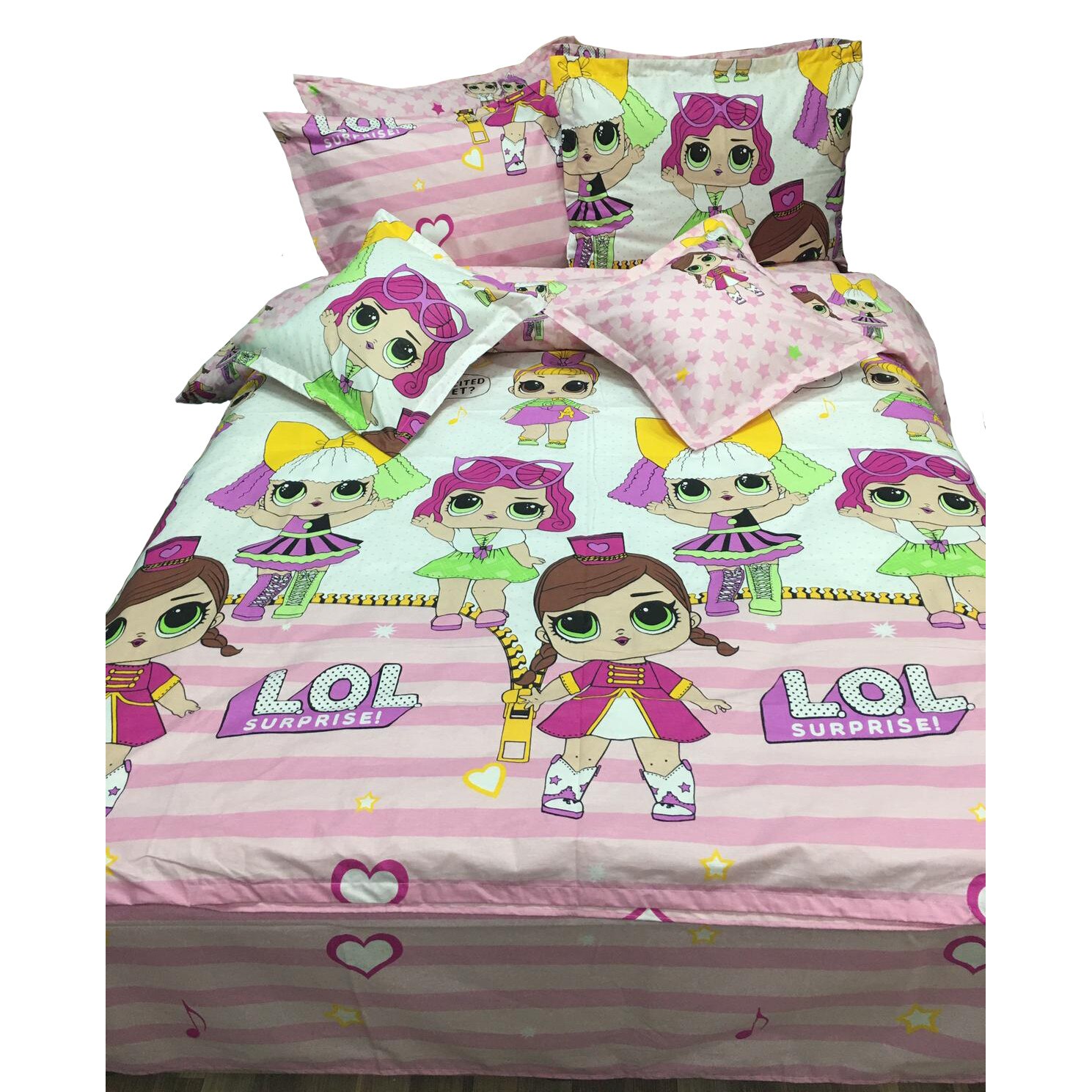 Set lenjerie, pentru copii, 8 piese bumbac ranforce, pentru saltea de 1,80m, by Liz Line - L8R33180