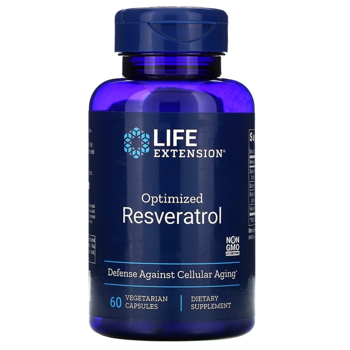 Life Extension Optimized Resveratrol Étrendkiegészítő, 60 kapszula