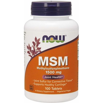 Supliment alimentar Now Foods MSM 1500mg, 100 comprimate Supliment alimentar Now Foods MSM 1500mg, 100 comprimate