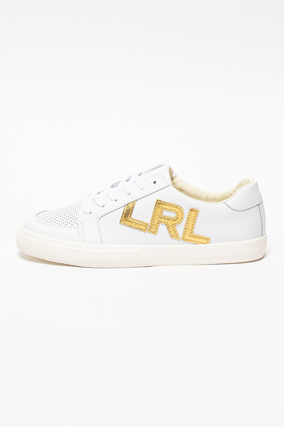 Lauren Ralph Lauren, Pantofi sport de piele cu aplicatie logo Jaede