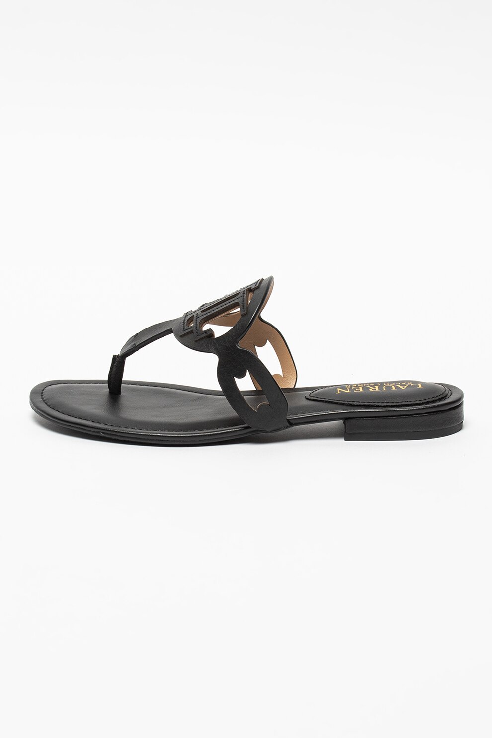 Lauren Ralph Lauren, Papuci flip-flop de piele Audrie