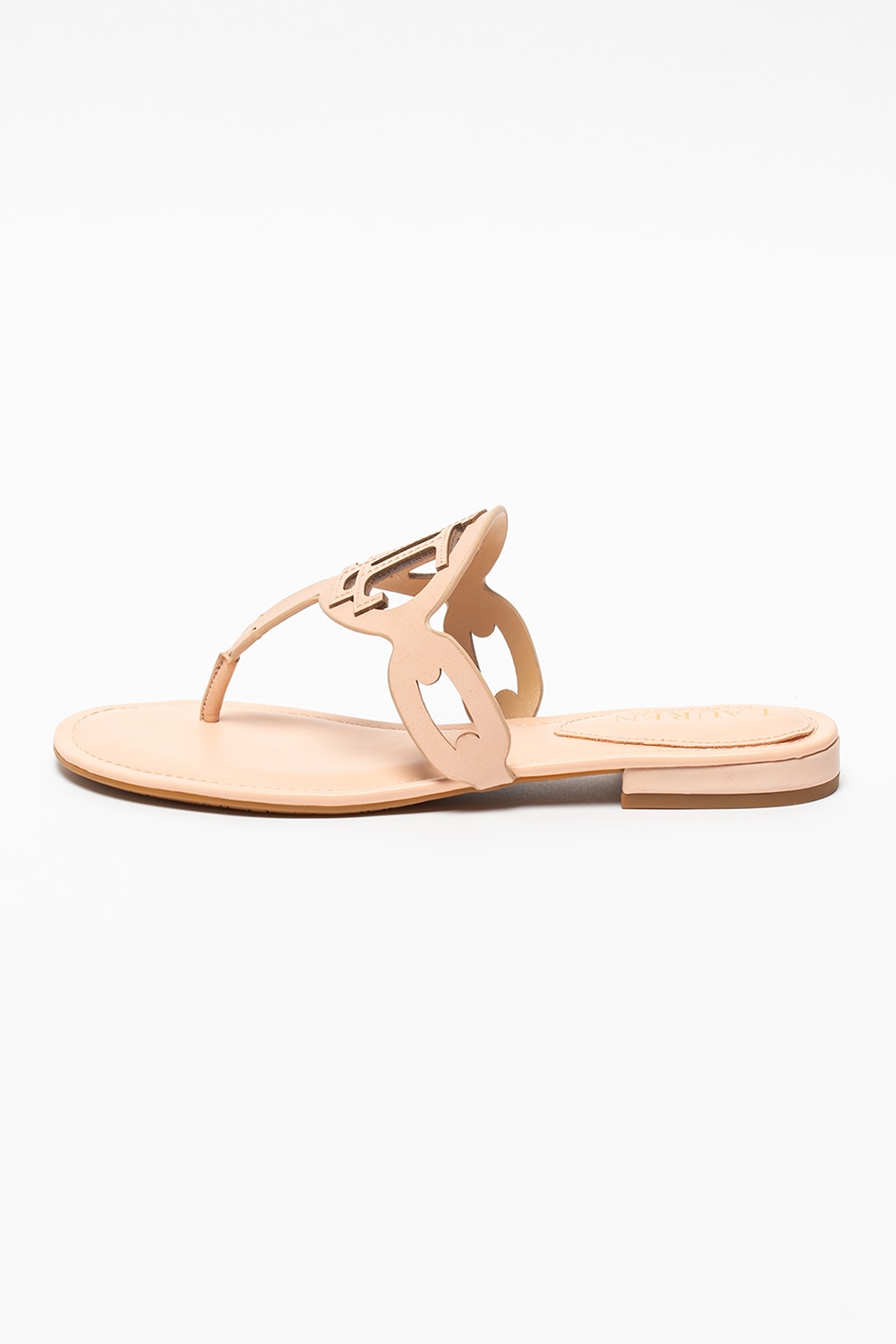 Lauren Ralph Lauren, Papuci flip-flop de piele Audrie