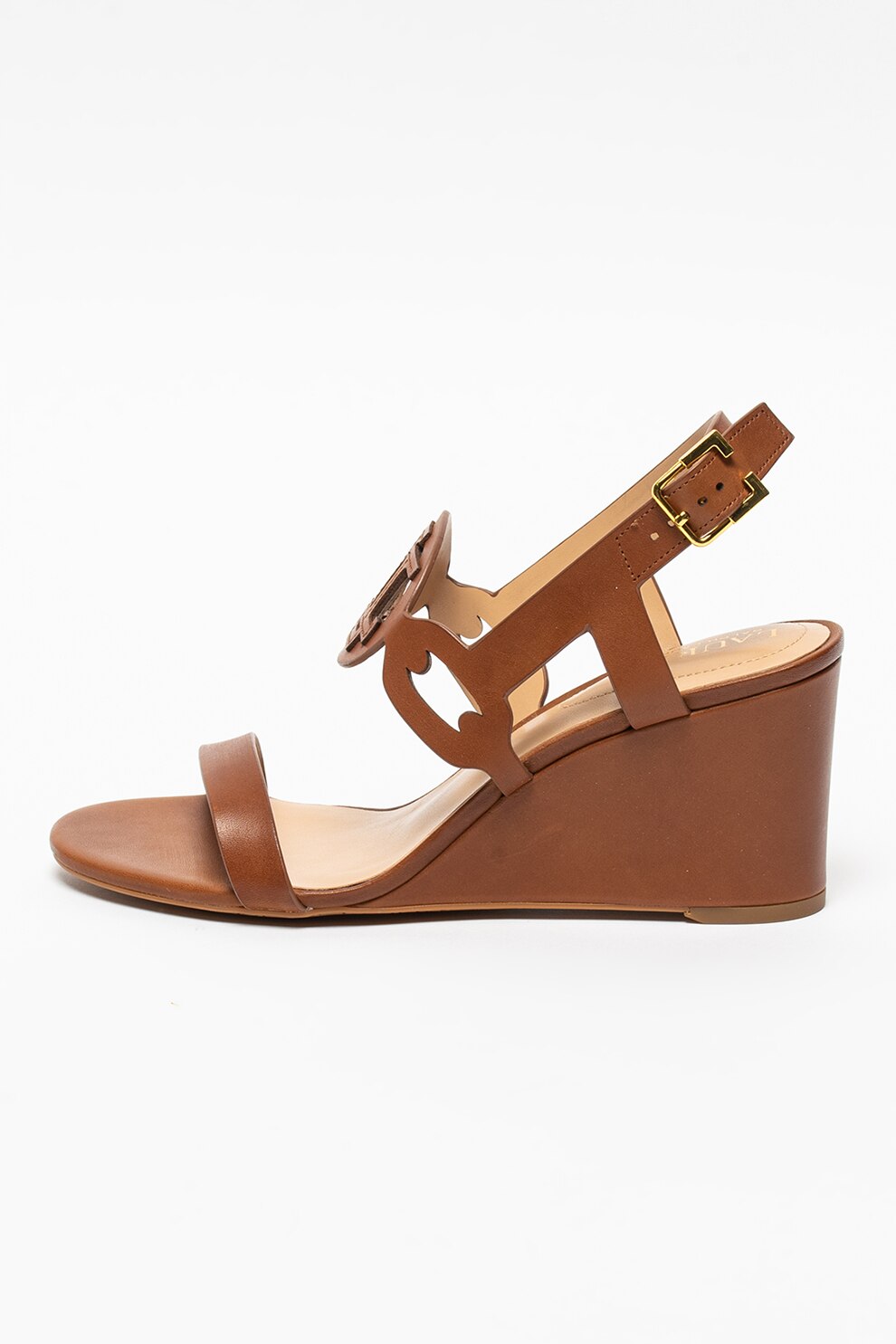 Lauren Ralph Lauren, Sandale de piele cu talpa wedge Amilea