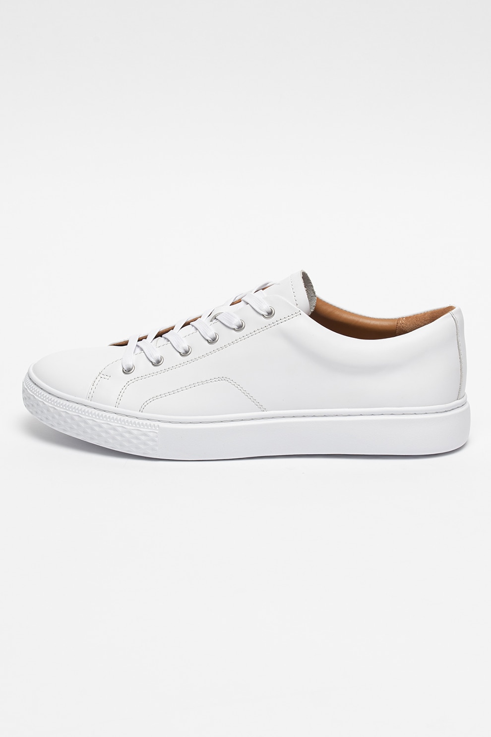 Polo Ralph Lauren, Pantofi sport de piele Dunovin II, Alb optic,  -  