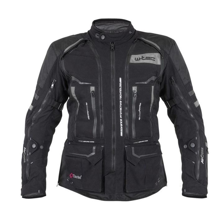 Geaca Moto Barbati W-TEC Aircross, XL, Negru / Gri