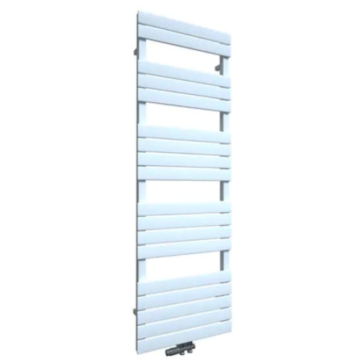 Fürdőszobai törülköző szárító acél fűtőtest, radiátor, Fehér, 160x50 cm, EGO