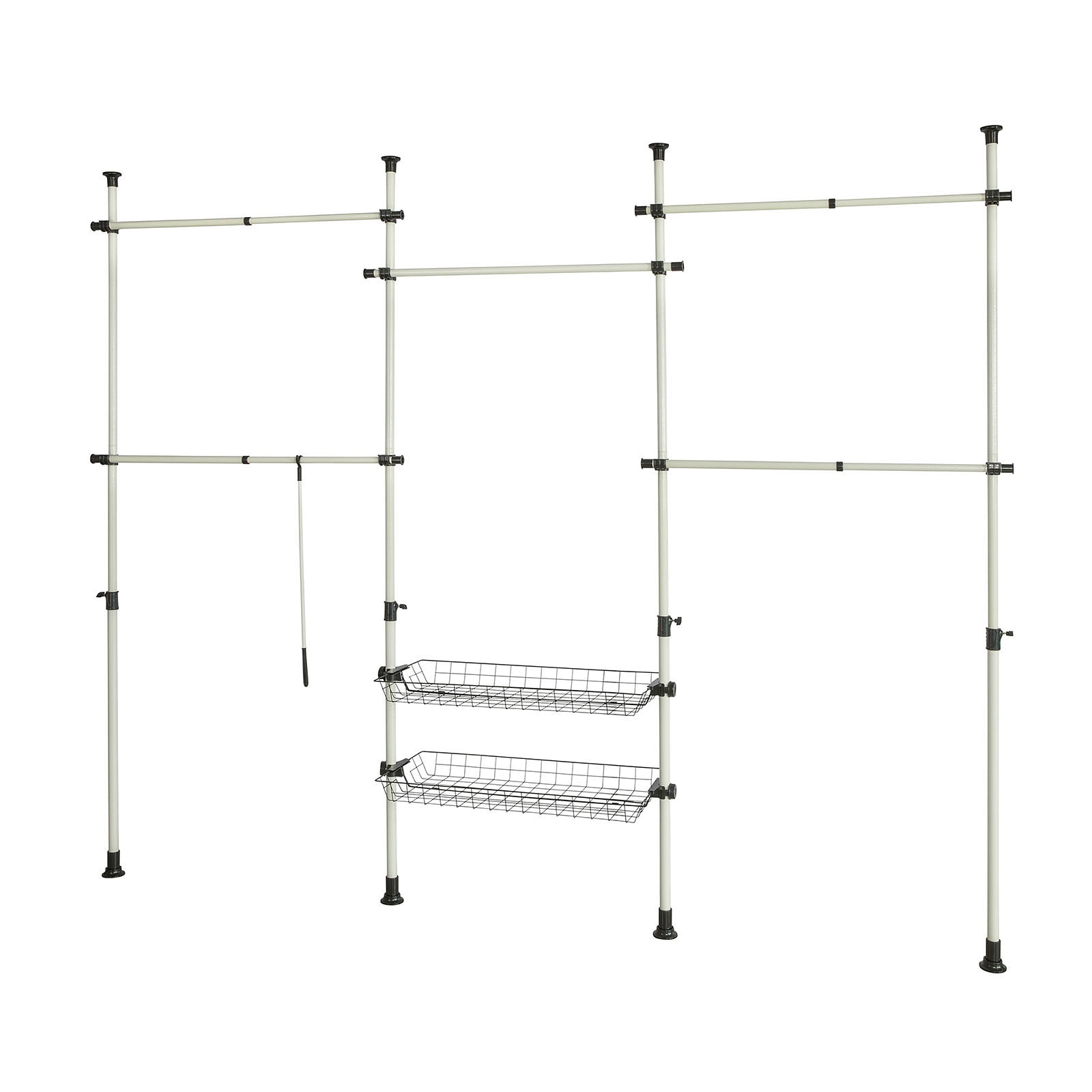 Suport umerase cu trei rafturi SoBuy, KLS04-W, Metal, Alb