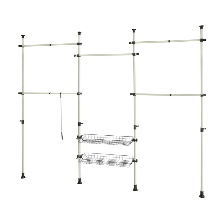 Suport umerase cu trei rafturi SoBuy, KLS04-W, Metal, Alb