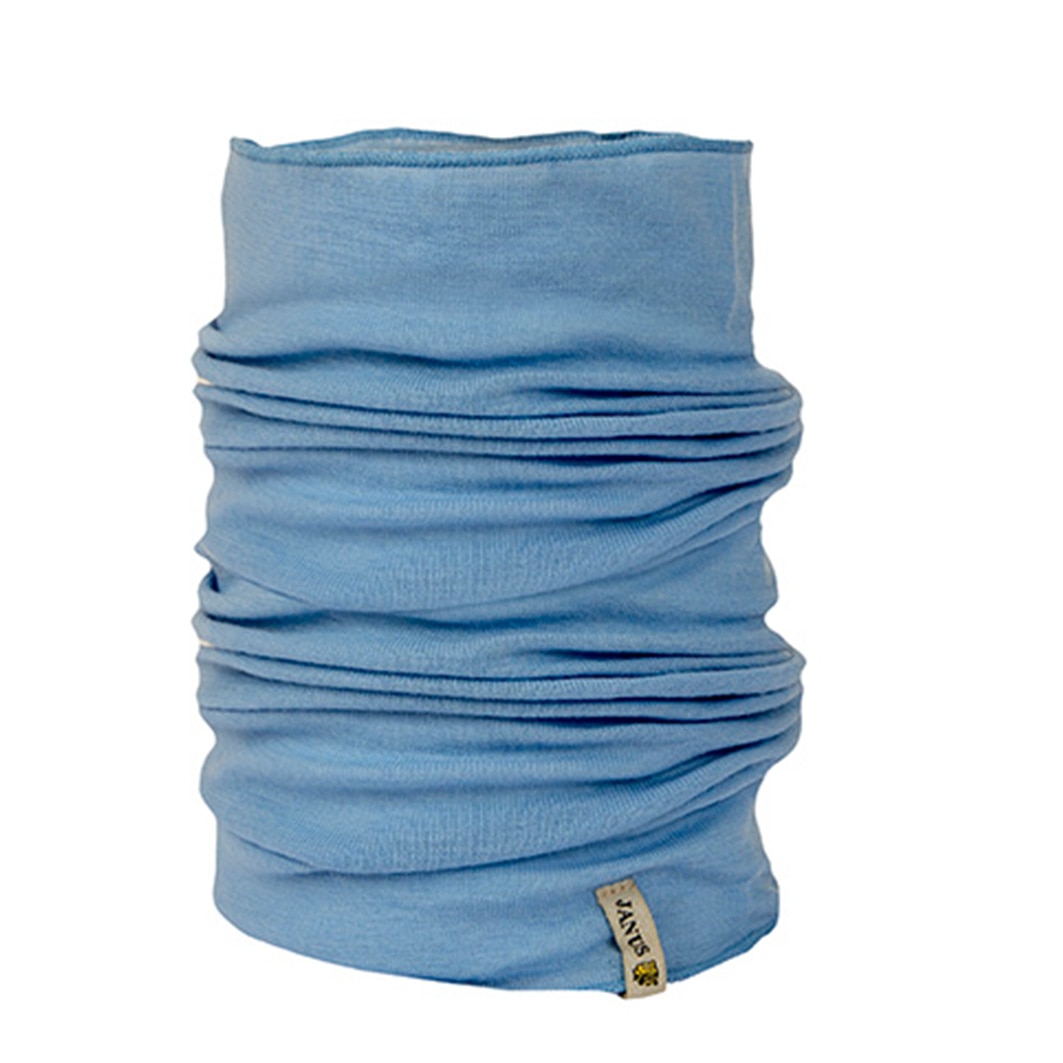 Fular din lana merinos, Janus, Albastru deschis, One Size